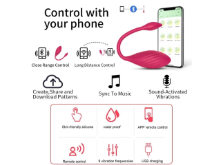 Godemiché vibrateur sans fil Bluetooth pour femmes, télécommande et application de contrôle